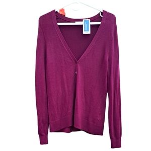 Purple cardigan